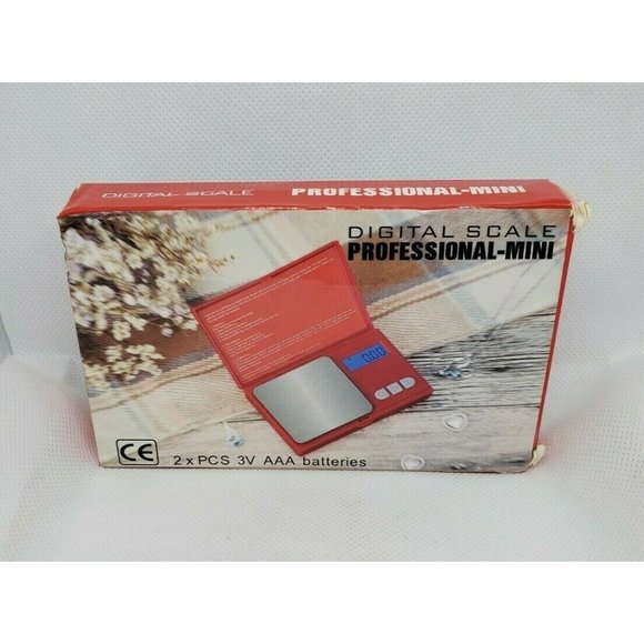 1 CE 2 x PCS 3V AAA Batteries Red Professional Mini Digital Scale 1000gX0.1g - Picture 1 of 12